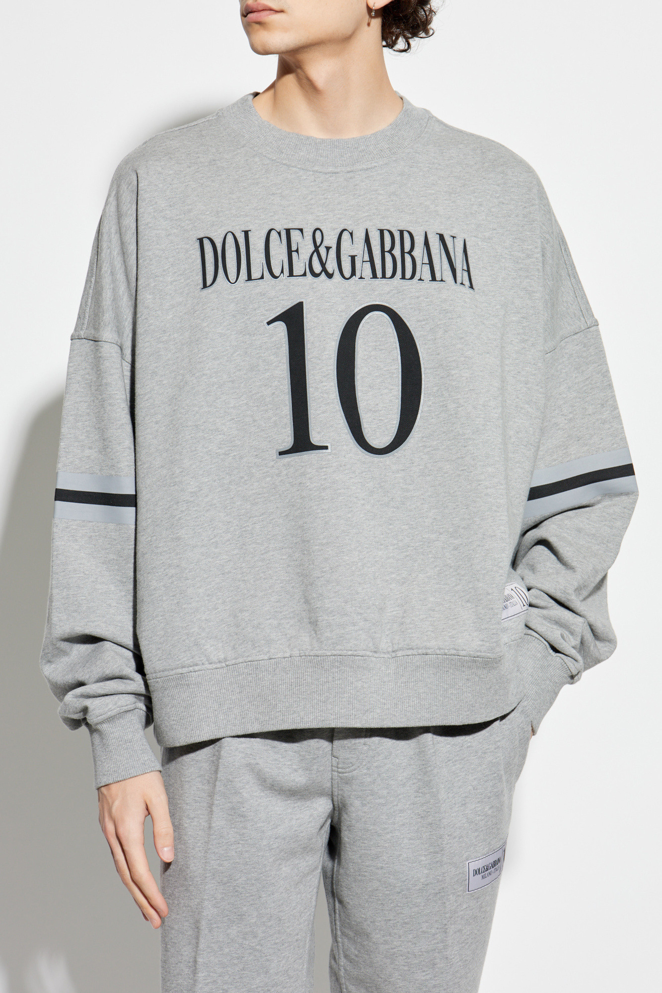 Grey Sweatshirt with logo Dolce & Gabbana - Vitkac AS